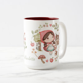 Kleine Red Riding Hood Niedlich Whimsical Zweifarbige Tasse