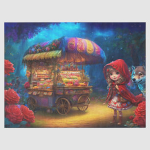 Kleine Red Riding Hood & The Wolf Decoupage Seidenpapier