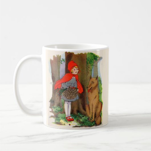 Kleine Red Riding Hood und der Wolf Kaffeetasse (Links)