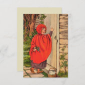 Kleine Red Riding Hood Vintag Dankeskarte (Vorne/Hinten)