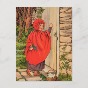 Kleine Red Riding Hood Vintag Postkarte