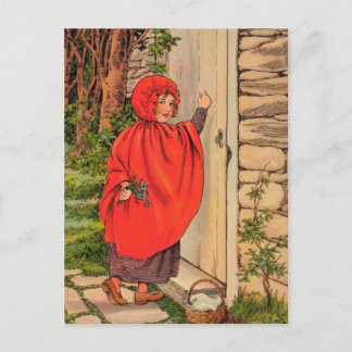 Kleine Red Riding Hood Vintag Postkarte
