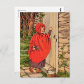 Kleine Red Riding Hood Vintag Postkarte (Vorne/Hinten)