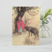 Kleine Red Riding Hood von Warwick Goble Einladung (Stehend Vorderseite)