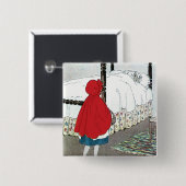 Kleine Red Riding Hood: Was für tolle Ohren du has Button (Vorne & Hinten)