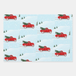 Kleine Red Truck Liebhaber Geschenkpackung Geschenkpapier Set