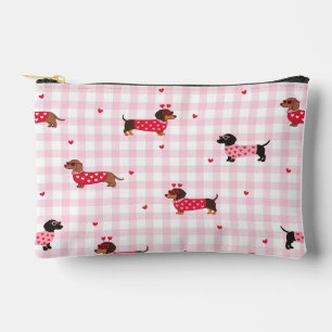 Kleine Reisemake-up-Herz-Hund-Tasche Zubehörtasche