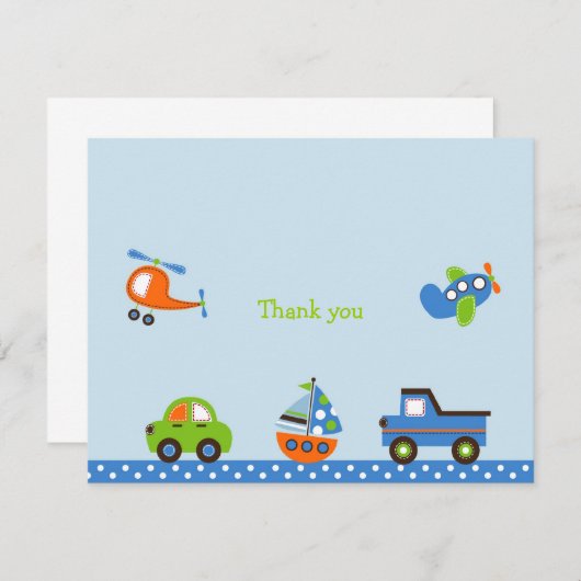 Kleine Reisen Transport danke Ihnen Hinweis Karten (Vorne/Hinten)