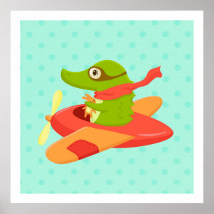Kleine Reisende: Krokodile-Plakat fliegen Poster