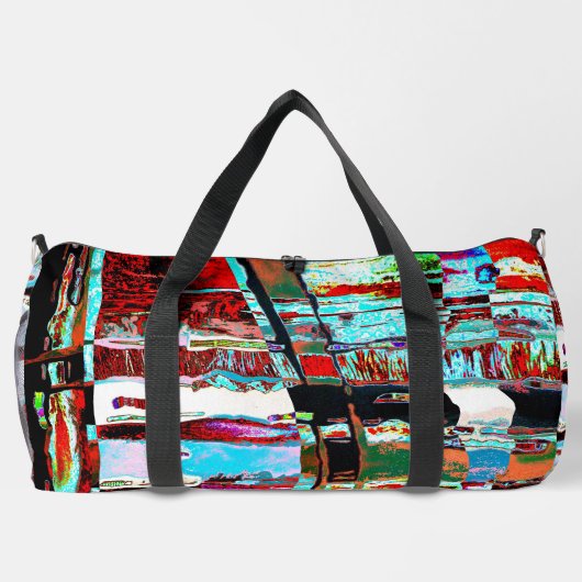 Kleine Reisetasche – Collapse Reflection Abstract  Duffle Bag (Rückseite)