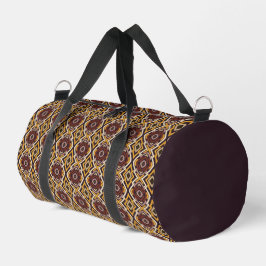 Kleine Reisetasche Retro Groovy Braun Creme Muster Duffle Bag