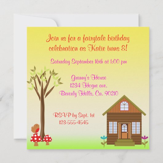 Kleine Reitferien Geburtstagsfeier Einladung (Rückseite)