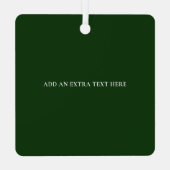 Kleine Rentier Einfache Schneeflocken Foto grün Ornament Aus Metall (Rückseite)