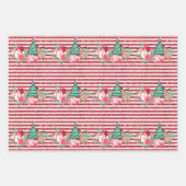 Kleine Rentiere mit Weihnachtsbaumumhüllungspapier Geschenkpapier Set (Vorderseite 2)