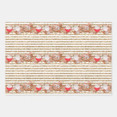 Kleine Rentiere mit Weihnachtsbaumumhüllungspapier Geschenkpapier Set (Vorderseite)
