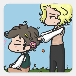 Kleine Revolutionäre Quadratischer Aufkleber