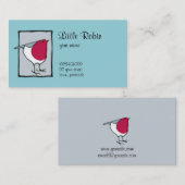 Kleine robuste graue Visitenkarte (Vorne/Hinten)