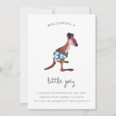 Kleine Roo in Aqua (benutzerdefinierter Text) Einladung (Vorderseite)