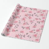 Kleine rosa Blume Geschenkpapier (Ungerollt)