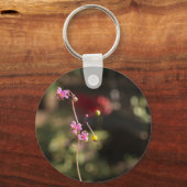 Kleine rosa Blume Schlüsselanhänger (Rückseite)