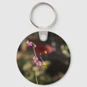 Kleine rosa Blume Schlüsselanhänger (Rückseite)