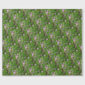 Kleine, rosa, delikate Wildblumen Geschenkpapier (Flach)