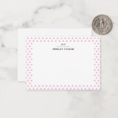 Kleine rosa Dreiecke Personalisierte Mitteilungska Mitteilungskarte (Vorderseite/Rückseite Beispiel)