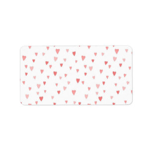 Kleine rosa Herzen Adressaufkleber