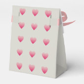 Kleine rosa Herzen Muster hellgrau Geschenkschachtel (Rückseite)