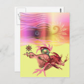 Kleine rosa Kleider laufen Postkarte (Vorne/Hinten)