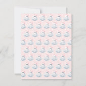 Kleine rosa kleine Babydusche Danke, Karten (Rückseite)