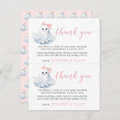 Kleine rosa kleine Babydusche Danke, Karten (Vorne/Hinten)