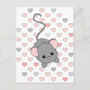 Kleine rosa Ohren Postkarte