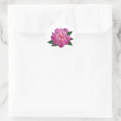 Kleine Rosa Peony Runder Aufkleber (Tasche)