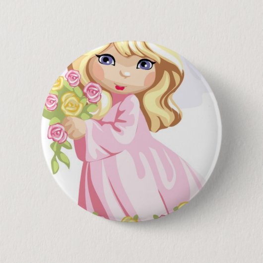 Kleine rosa Prinzessin Button (Vorderseite)