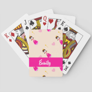 Kleine rosa Prinzessin Spielkarten