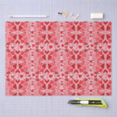 Kleine rosa rote Herzen Valentinisches Kunsthandwe Seidenpapier (Handwerk)