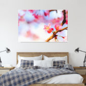 Kleine rosa Sakura Schönheit im Frühling Leinwanddruck (Insitu (Schlafzimmer))