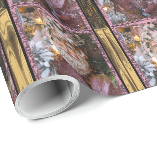 Kleine rosa Sankt-Gala Geschenkpapier (Rolleneckpunkt)