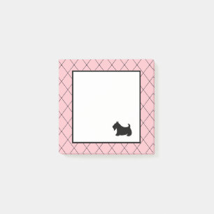 Kleine rosa schottische Terrier-Post-it-Notizen Post-it Klebezettel
