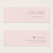 Kleine rosa Script-Stuhl-Erd-Display-Karte (Vorne & Hinten)