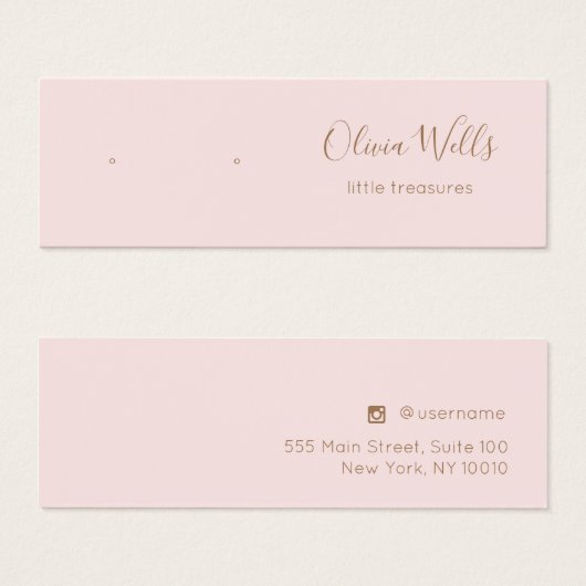 Kleine rosa Script-Stuhl-Erd-Display-Karte (Vorne & Hinten)