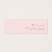 Kleine rosa Script-Stuhl-Erd-Display-Karte (Rückseite)