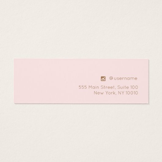 Kleine rosa Script-Stuhl-Erd-Display-Karte (Rückseite)