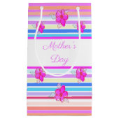 Kleine rosa Stripmütter Tageszeitung Geschenktasch Geschenktüte (Vorderseite)