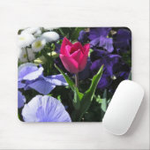 Kleine rosa Tulpe Mousepad (Mit Mouse)