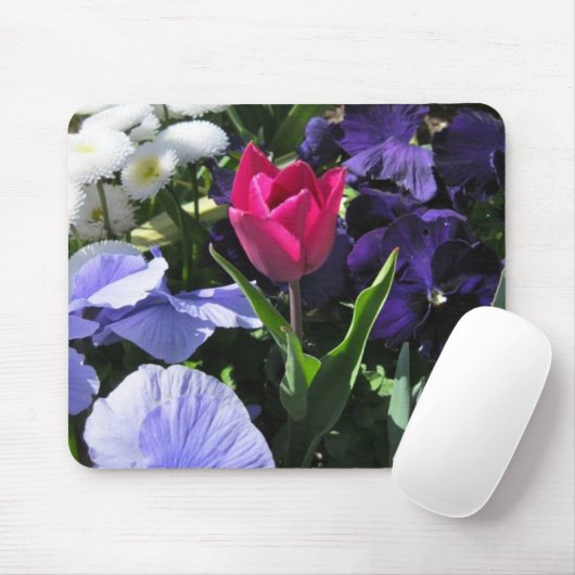 Kleine rosa Tulpe Mousepad (Mit Mouse)