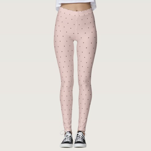 Kleine rosa und schwarze leggings (Vorderseite)
