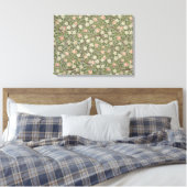 Kleine, rosa und weiße Blume Leinwanddruck (Insitu (Schlafzimmer))