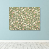 Kleine, rosa und weiße Blume Leinwanddruck (Insitu (Holzboden))